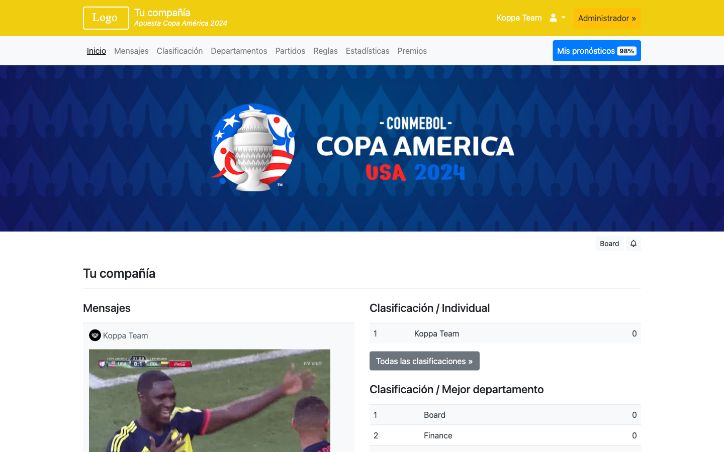 Apuesta Copa América 2024 Home